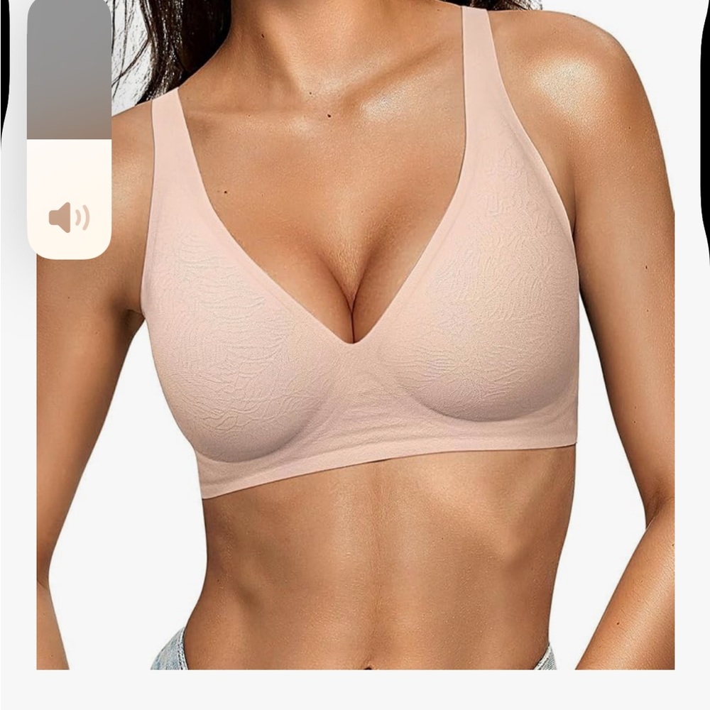Seamless Nude and Beige Wireless Bras 3x - Picture 2 of 7
